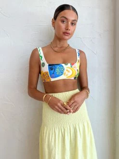 Coco & Lola Sales 29 Alemais Soleil Square Neck Top In In Multi