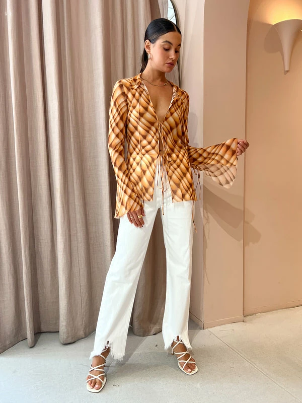 Bec & Bridge Floria Blouse In Golden Hour Check 4 Bec & Bridge Floria Blouse In Golden Hour Check - Image 2