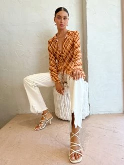 Bec & Bridge Floria Blouse In Golden Hour Check 11 Bec & Bridge Floria Blouse In Golden Hour Check -Coco & Lola Sales Bec Bridge Lowres 59 600x