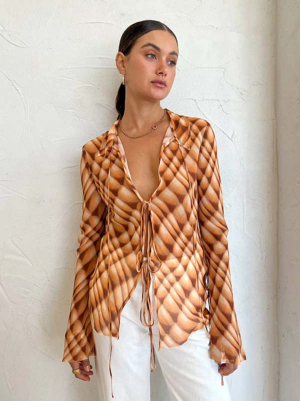 Bec & Bridge Floria Blouse In Golden Hour Check 3 Bec & Bridge Floria Blouse In Golden Hour Check