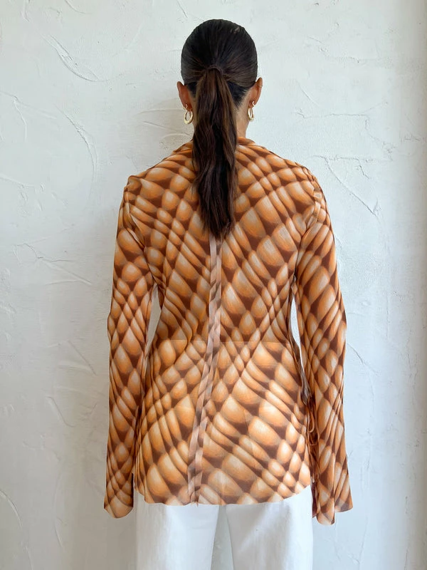 Bec & Bridge Floria Blouse In Golden Hour Check 7 Bec & Bridge Floria Blouse In Golden Hour Check - Image 5