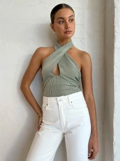 Coco & Lola Sales 33 Camilla And Marc Orlando Bodysuit In Chocolate Stripe