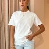 Camilla And Marc Axel Pintuck Tee In Fresh White