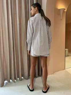 Elka Collective Clare Shirt In Tan Stripe -Coco & Lola Sales ElkaCollective Lowres 6 600x