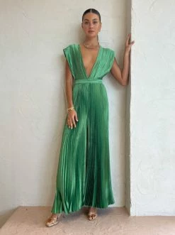 Lidee Gala Jumpsuit In Sea Green 11 Lidee Gala Jumpsuit In Sea Green -Coco & Lola Sales L IDEE Low Res 45 600x