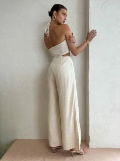 Mon Renn Glaze Jumpsuit In Natural -Coco & Lola Sales Mon Renn Low Res 134 600x