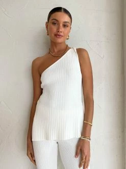 Sir Sylvie One Shoulder Top In Ivory -Coco & Lola Sales SIR Low Res 91 ecede7f2 0693 43fc 85f2 9bc1b406e660 600x