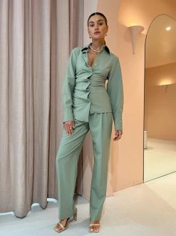 Sir Adrien Tuck Shirt In Sage -Coco & Lola Sales SIR Lowres August 3 600x