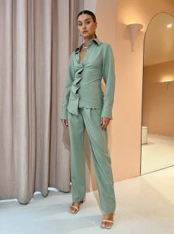 Sir Adrien Tuck Shirt In Sage -Coco & Lola Sales SIR Lowres August 4 600x