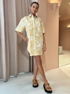 Shona Joy Farrah Short Sleeve Oversized Shirt Dress In Sand/Ivory -Coco & Lola Sales ShonaJoy Lowres 25 d5025e7f 140d 4f09 b681 823629cb78cc 600x