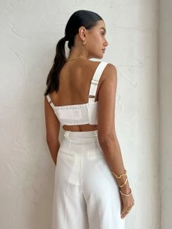 Shona Joy Sara Shirred Back Bustier In Coconut -Coco & Lola Sales ShonaJoy Lowres 29 600x